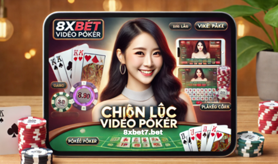 Hình ảnh hướng dẫn chiến lược chơi Video Poker hiệu quả trên 8xbet.